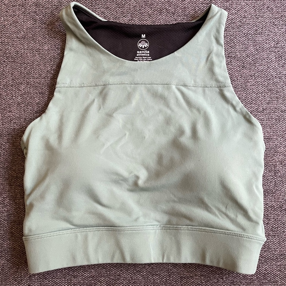 Green sports tank top